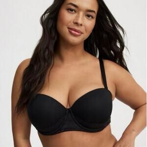 NEW Torrid Size 46D Bombshell Everyday Strapless Push Up Bra Black